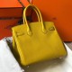 Hermes Birkin 30cm Bag In Yellow Clemence Leather