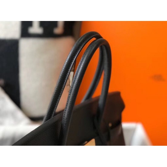 Hermes Birkin 35cm Bag In Black Clemence Leather