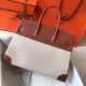 Hermes Birkin 35cm Bag In Canvas Brown Leather