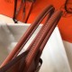 Hermes Birkin 35cm Bag In Canvas Brown Leather