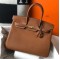 Hermes Birkin 35cm Bag In Gold Clemence Leather