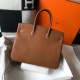 Hermes Birkin 35cm Bag In Gold Clemence Leather