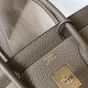 Hermes Birkin 35cm Bag In Gris Tourterelle Clemence Leather