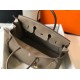 Hermes Birkin 35cm Bag In Taupe Grey Clemence Leather