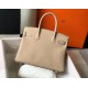 Hermes Birkin 35cm Bag In Trench Clemence Leather