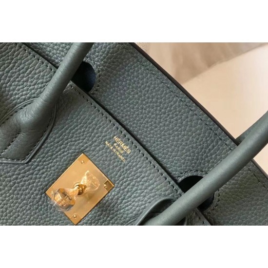 Hermes Birkin 35cm Bag In Vert Amande Clemence Leather