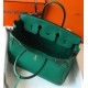 Hermes Birkin 35cm Bag In Vert Vertigo Clemence Leather