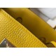 Hermes Birkin 35cm Bag In Yellow Clemence Leather