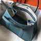 Hermes Garden Party 30 Bag In Blue Jean Clemence Leather