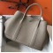 Hermes Garden Party 30 Bag In Grey Clemence Leather