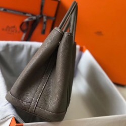 Hermes Garden Party 30 Bag In Taupe Clemence Leather