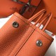 Hermes Garden Party 36 Bag In Orange Clemence Leather