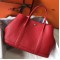 Hermes Garden Party 36 Bag In Red Clemence Leather