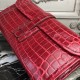 Hermes Jige Elan 29 Clutch In Dark Red Crocodile Leather