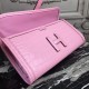 Hermes Jige Elan 29 Clutch In Pink Crocodile Leather