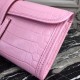 Hermes Jige Elan 29 Clutch In Pink Crocodile Leather