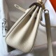 Hermes Mini Kelly 20cm Bag In Craie Clemence Leather