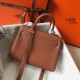 Hermes Mini Kelly 20cm Bag In Gold Clemence Leather