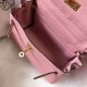 Hermes Mini Kelly 20cm Bag In Pink Clemence Leather