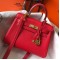 Hermes Mini Kelly 20cm Bag In Red Clemence Leather