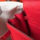 Hermes Mini Kelly 20cm Bag In Red Clemence Leather