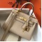 Hermes Mini Kelly 20cm Bag In Trench Clemence Leather