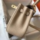 Hermes Mini Kelly 20cm Bag In Trench Clemence Leather