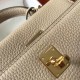 Hermes Mini Kelly 20cm Bag In Trench Clemence Leather