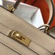 Hermes Mini Kelly 20cm Bag In Trench Clemence Leather