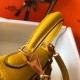 Hermes Mini Kelly 20cm Bag In Yellow Clemence Leather