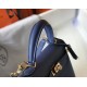 Hermes Kelly 25cm Sellier Bag In Agate Blue Epsom Leather