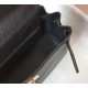 Hermes Kelly 25cm Sellier Bag In Black Epsom Leather