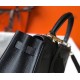 Hermes Kelly 25cm Sellier Bag In Black Epsom Leather