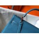 Hermes Kelly 25cm Sellier Bag In Blue Jean Epsom Leather