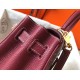 Hermes Kelly 25cm Sellier Bag In Bordeaux Epsom Leather