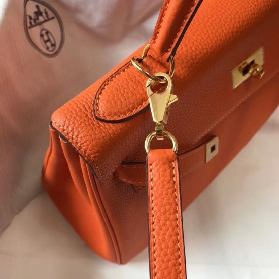 Hermes Kelly 25cm Sellier Bag In Orange Epsom Leather