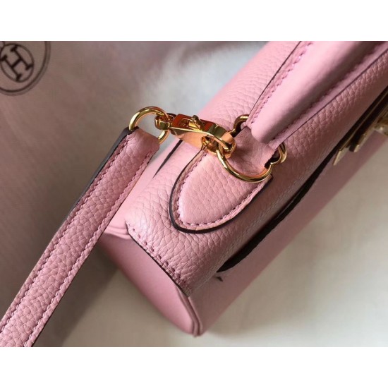 Hermes Kelly 25cm Sellier Bag In Pink Epsom Leather