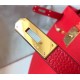 Hermes Kelly 25cm Sellier Bag In Red Epsom Leather