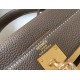 Hermes Kelly 25cm Sellier Bag In Taupe Epsom Leather