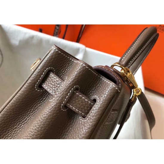 Hermes Kelly 25cm Sellier Bag In Taupe Epsom Leather