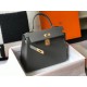 Hermes Kelly 28cm Sellier Bag In Ardoise Epsom Leather