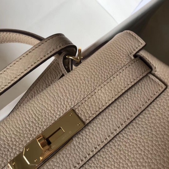 Hermes Kelly 28cm Sellier Bag In Argile Epsom Leather