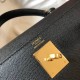 Hermes Kelly 28cm Sellier Bag In Black Epsom Leather