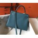 Hermes Kelly 28cm Sellier Bag In Blue Jean Epsom Leather