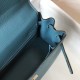 Hermes Kelly 28cm Sellier Bag In Blue Jean Epsom Leather