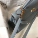 Hermes Kelly 28cm Sellier Bag In Blue Lin Epsom Leather