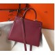 Hermes Kelly 28cm Sellier Bag In Bordeaxu Epsom Leather