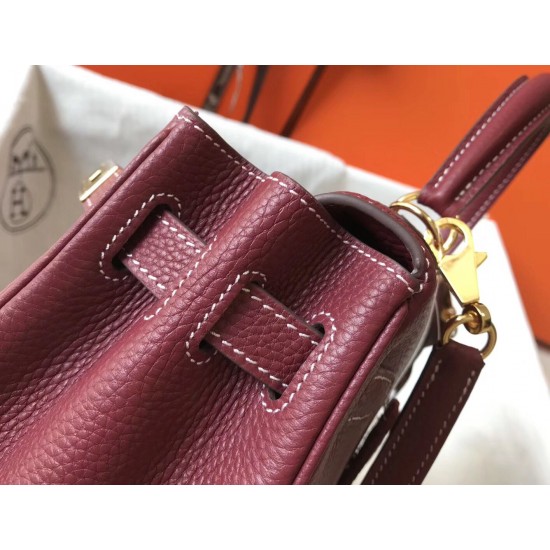 Hermes Kelly 28cm Sellier Bag In Bordeaxu Epsom Leather