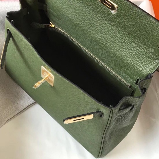 Hermes Kelly 28cm Sellier Bag In Canopee Epsom Leather