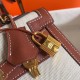 Hermes Kelly 28cm Sellier Bag In Canvas With Barenia Leather